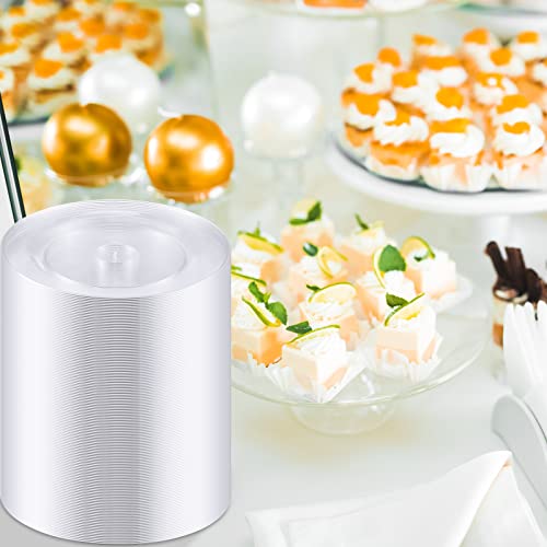 Zopeal 250 Pcs Small Clear Plastic Plates 5 Inch Dessert Appetizer Cake Disposable Plates Heavy Duty Wedding Party Plates for BBQ Travel Events Buffet Hotel Shop Picnic
