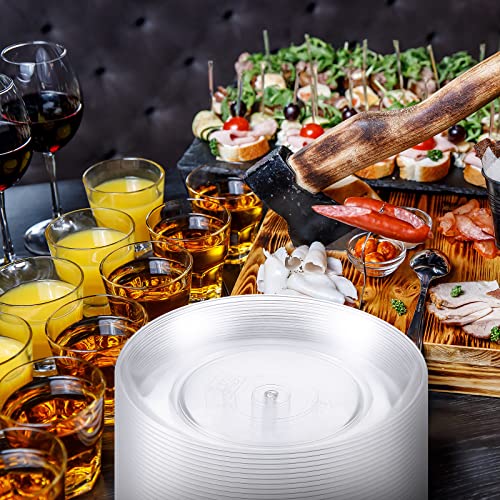 Zopeal 250 Pcs Small Clear Plastic Plates 5 Inch Dessert Appetizer Cake Disposable Plates Heavy Duty Wedding Party Plates for BBQ Travel Events Buffet Hotel Shop Picnic