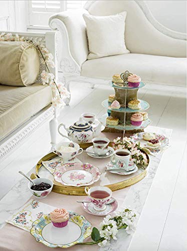 Talking Tables Vintage Tea Party Supplies | Floral Paper Plates, Napkins, Tea Cups and Saucer Sets | Great for Tea Parties, Weddings, Bridal and Baby Showers and Birthday Parties