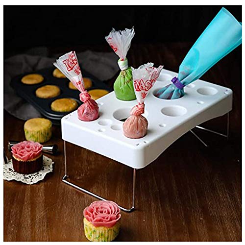 LEILIN Piping bag shelf Cake Decorating Icing Bag Stand 12-Cavity Cream bag holder
