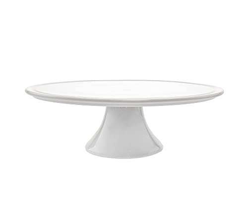 Godinger Cake Stand, Ceramic Footed Cake Plate Server with Shatterproof Acrylic Dome Lid