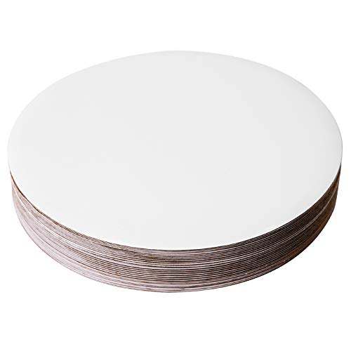 ONE MORE [25pcs] 10" White Cakeboard Round,Disposable Cake Circle Base Boards Cake Plate platter 10 inch,Pack of 25