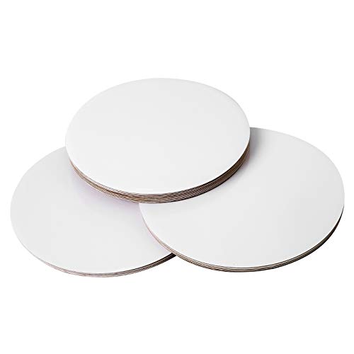 ONE MORE [25pcs] 10" White Cakeboard Round,Disposable Cake Circle Base Boards Cake Plate platter 10 inch,Pack of 25