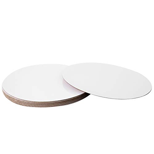 ONE MORE [25pcs] 10" White Cakeboard Round,Disposable Cake Circle Base Boards Cake Plate platter 10 inch,Pack of 25