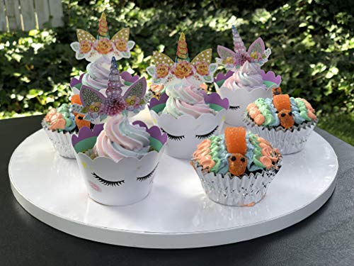12 Inch Cake Board Drums Round, 6-Pack, White, Sturdy 1/2" Thick for Heavy Or Multi-Tiered Cakes