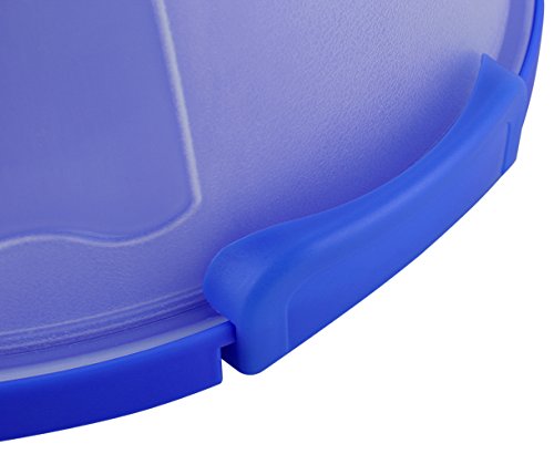 HelloCupcake Portable Carrier / Storage Container - 10.4in Diameter (Inside Cover), Translucent Dome - Perfect for Transporting Cakes, Cupcakes, Pies, or Other Desserts (Blue)