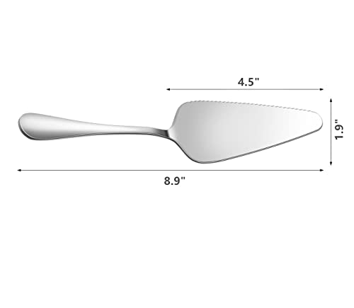Alitopo Pie Servers, Stainless Steel Dessert Pastry Pie Cake Servers for Celebration Party Wedding Home or More, Silver (8.9inch)