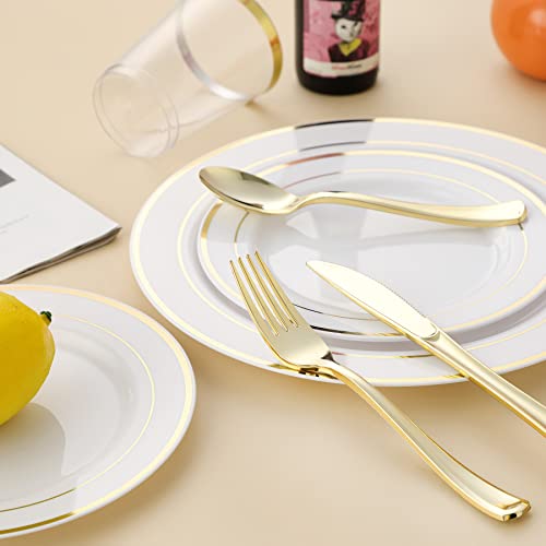 N9R 72Pcs Gold Plastic Forks, Solid, Durable and Heavy Duty Plastic Forks, Perfect Utensils for Parties, Weddings and other Formal Events