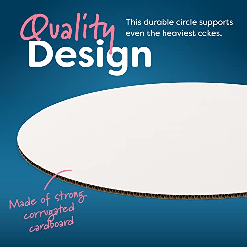 White Cake Boards Round | 25 Pack – 6 Inch | Cardboard Cake Rounds Circles | Disposable Cake Platter Board Base Tray | Cake Decorating Supplies | Cake Plate Accessories