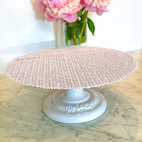 Ateco Cast Iron and Non-Slip Pad Cake Stand, 12 inch, White