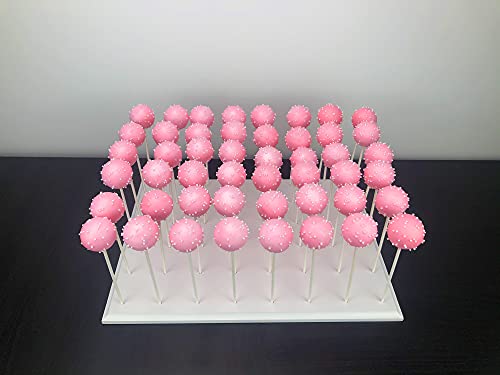 Nangopop Cake Pop Stand Display - 48 Count Wood Lollipop Holder, Candy or Sucker Stand for Wedding, Baby Shower, Birthday Party - Fit 5/32" (4mm) Lollipop Sticks