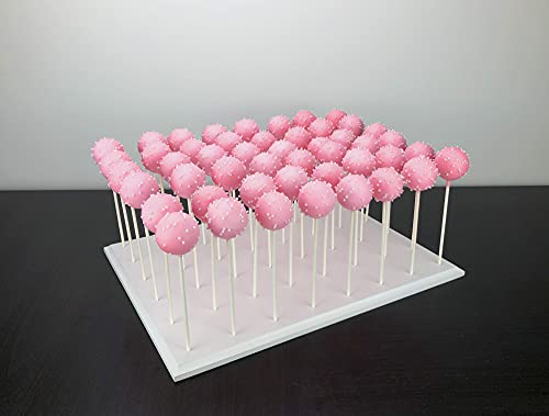 Nangopop Cake Pop Stand Display - 48 Count Wood Lollipop Holder, Candy or Sucker Stand for Wedding, Baby Shower, Birthday Party - Fit 5/32" (4mm) Lollipop Sticks