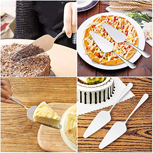 YTYKINOY Stainless Steel Mirror Finished Pie Cake Server Holder with Fine Serrated Edge (5)