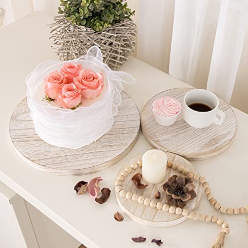 Weselljars 3 Tier Cupcake Stand Round,Wood Cake Stand with Tiered Tray Decor,Rustic Cake Stand,Cupcake Display for Home Tea Party, Birthday, Wedding, Farmhouse Decor,Woodland Baby Shower