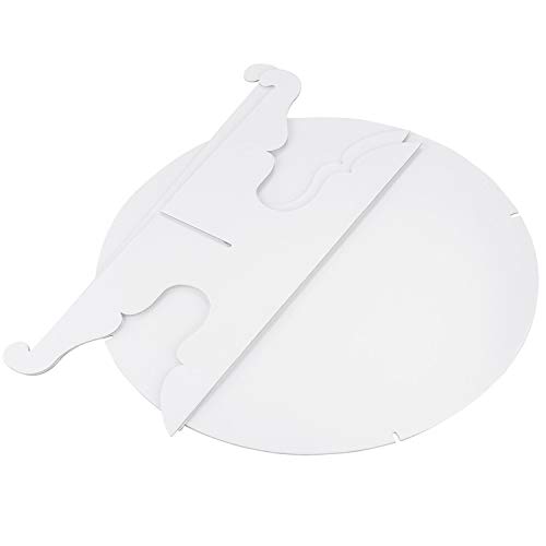 12 inch Cardboard One Tier Cake Stand for Birthday Party Decorate（1，White）