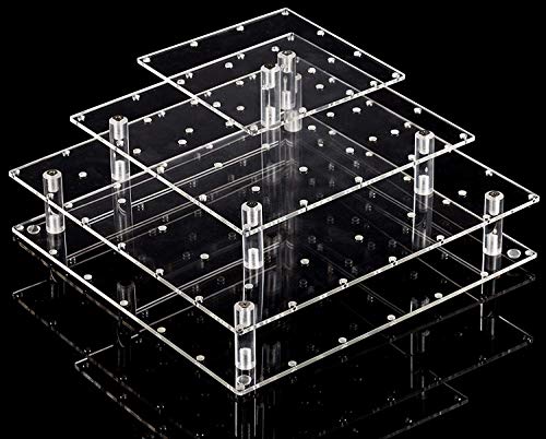 YestBuy Cake Pop Display Stand, 56 Hole Cake Pop Holder, 3 Tiered Lollipop Holder for Weddings, Birthday Parties, Anniversaries Gift, Halloween, Christmas Candy Decorative (Clear)