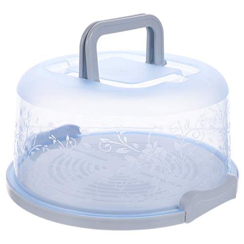 Cabilock Cake Stand 1PC Cake Carrier with Lid and Handle Cake Transport Container Plastic Cake Keeper with Lid Blue Cake Decorating Kit