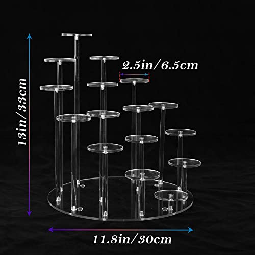 CILLNKKS Acrylic cupcake stands for 16 Cupcakes - Display Stand, Cupcake Holder Dessert Stand Pastry Serving Platter Display for Party Wedding Birthday Holidays christmas