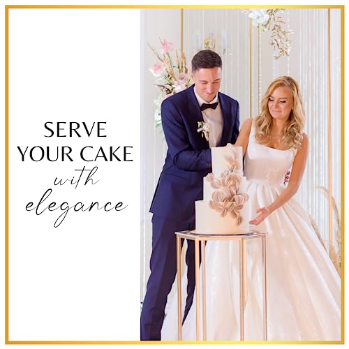 Orblue Wedding Cake Knife and Server Set - Premium, Beautifully Engraved Cutting Set - Elegant Keepsake for Newlyweds Silver
