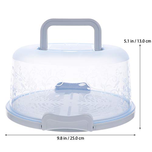 Cabilock Cake Stand 1PC Cake Carrier with Lid and Handle Cake Transport Container Plastic Cake Keeper with Lid Blue Cake Decorating Kit