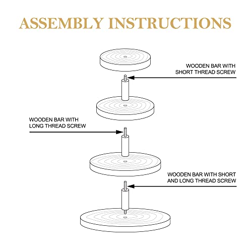 Hanson and Bennett Wooden Cupcake Stand - Smooth, Finished Rustic Cupcake Stand for Wedding and Baby Shower, Elegant Wood Cup Cake Stand Display Tower and Holder, 4 Tier Wood Slice Tray Decorations