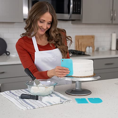 Cake Decorating Kit - 174 Pcs Set with 12" Rotating Cake Turntable, 74 Piping Tips, Plus Icing Spatula, Piping Bags, Bday Flags, & More - Complete Cake Decoration Tool Kit for Bakers