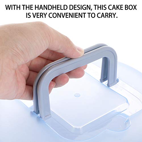 Cabilock Cake Stand 1PC Cake Carrier with Lid and Handle Cake Transport Container Plastic Cake Keeper with Lid Blue Cake Decorating Kit