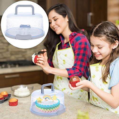 Cabilock Cake Stand 1PC Cake Carrier with Lid and Handle Cake Transport Container Plastic Cake Keeper with Lid Blue Cake Decorating Kit
