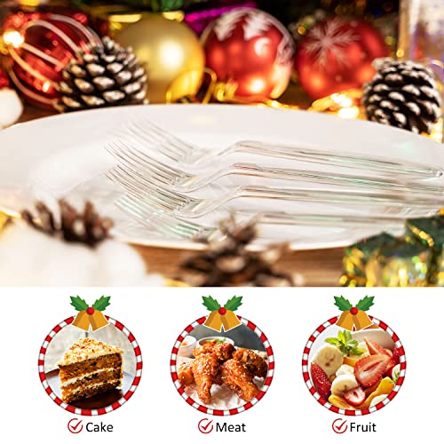 Disposable Plastic Forks Clear, Pack of 80, Party Supply
