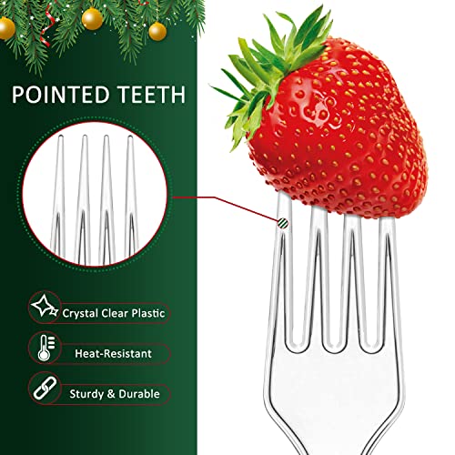 Disposable Plastic Forks Clear, Pack of 80, Party Supply