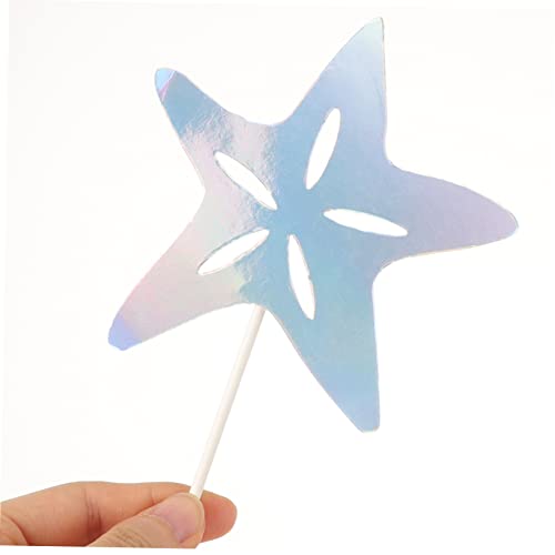 KJHBV 2 Sets Mermaid Card Happy Birthday Decorations for Girls Paper Decorations Seashell Decor Cake Decorative Props Seashell Cake Toppers Mermaid Theme Toothpicks Cupcake Decor Tail