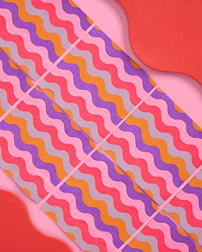 xo, Fetti Birthday Party Wavy Cocktail Napkins - 3-ply, 25 pcs | Bachelorette Party Decorations, Groovy 70s Decor, Bday Supplies