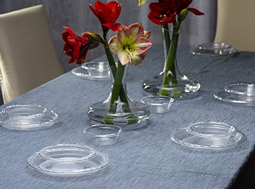 PLASTICPRO 6'' inch Premium Crystal Clear Disposable Plastic Dessert Size Party Plate Pack of 40