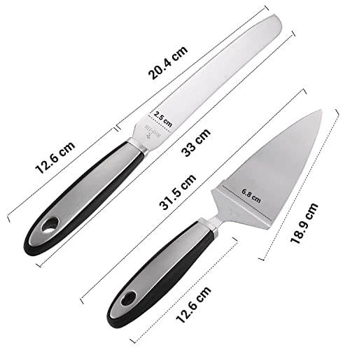 RED-HIT Cake Knife Cutter and Spatula For Cakes Pie & Pastry And Baked Goods Wedding Cake Cutting Server Cake Knife and Server Spatula (Cake Server Set)