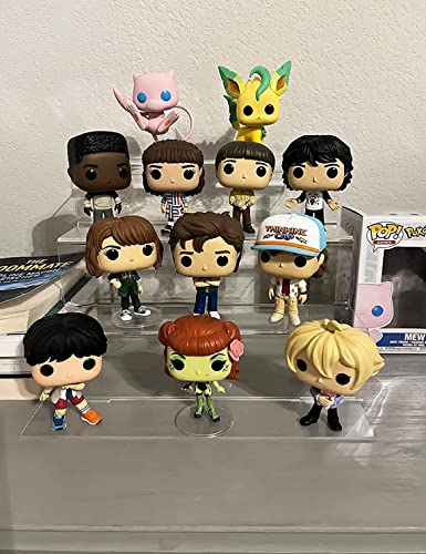 WINKINE Acrylic Display Stands, 2 Pack Clear Acrylic Display Risers Compatible with Funko Amiibo POP Figures, 4 Tier Cupcakes Dessert Stand Perfume Organizer Perfume Stand for Cabinet, Countertops