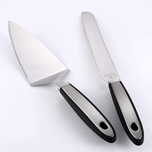 RED-HIT Cake Knife Cutter and Spatula For Cakes Pie & Pastry And Baked Goods Wedding Cake Cutting Server Cake Knife and Server Spatula (Cake Server Set)