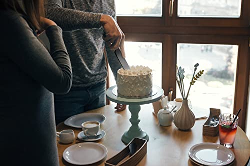 Terra Artisan Wedding Knife Server Set (2 Pieces), Stainless Steel, Comes with Silver Cake Knife and Matching Server, Perfect For Weddings, Birthdays, Cake Cutting Set Comes in a giftable box.