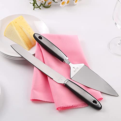 RED-HIT Cake Knife Cutter and Spatula For Cakes Pie & Pastry And Baked Goods Wedding Cake Cutting Server Cake Knife and Server Spatula (Cake Server Set)