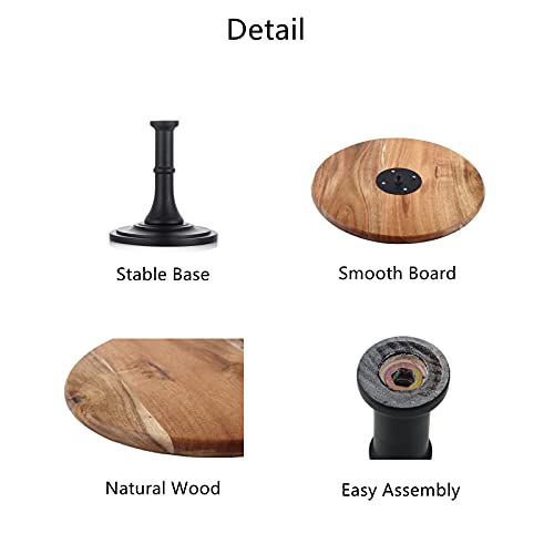 GMWD 3 Pcs Acacia Wood Cake Stands Set Round Cake Pedestal Handcrafted Display Table Cupcake Server Decorating for Wedding Birthday Parties Baby Shower Celebration