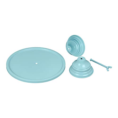 Cake Stand, Hand Crafted Iron Metal with Blue Color Coated, GiftBay Creations® 13 Inch Sturdy Professional Quality Metal Stand