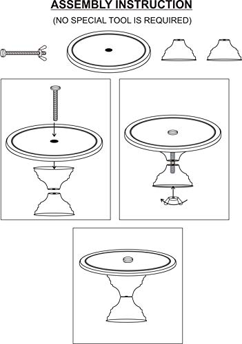 Cake Stand, Hand Crafted Iron Metal with Blue Color Coated, GiftBay Creations® 13 Inch Sturdy Professional Quality Metal Stand