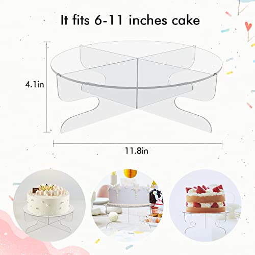 3 PCS Acrylic Cupcake Stand 2 Set of 3 Tier Clear Cupcake Stand Dessert Tower and 1 Tier Round Cake Stand Holder Bakery Display Serving Tray for Wedding Baby Shower Party Decor