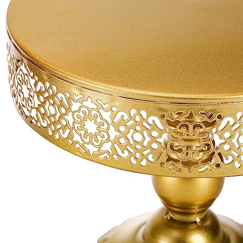 Suwimut 3 Pieces Gold Cake Stand Set, 8, 10, 12 Inch Round Cake Stands Metal Cupcake Holder Dessert Table Display Set for Wedding Birthday Party Baby Shower Celebration