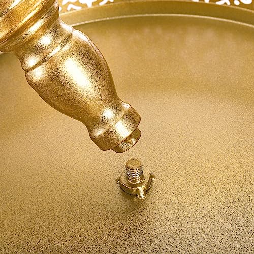 Suwimut 3 Pieces Gold Cake Stand Set, 8, 10, 12 Inch Round Cake Stands Metal Cupcake Holder Dessert Table Display Set for Wedding Birthday Party Baby Shower Celebration