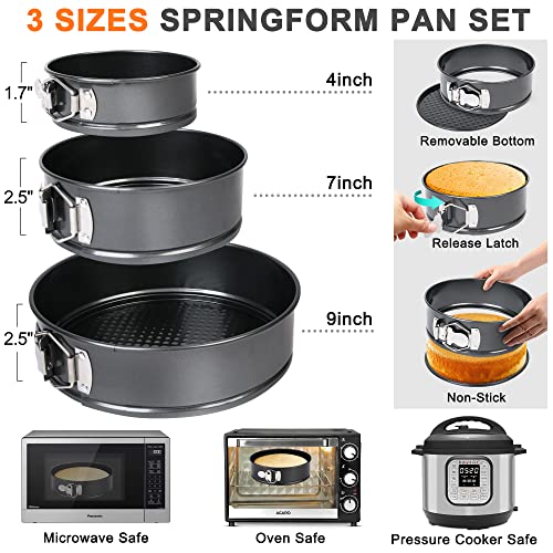 LotFancy Cake Decorating Kit, 469Pcs, Baking Supplies with Rotating Turntable, Springform Pans, Piping Bags and Tips Set, Icing Spatula, Smoother, Leveler and More Accessories