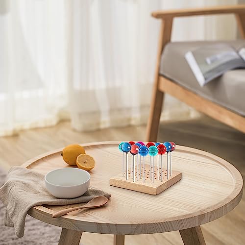 Cake Pop Stand, 3 Pack Wooden Cakepops Stand Display Holder 190 Holes for Dessert Table, Lollipop Holder Stand for Party, Birthday, Weddings, Anniversaries, Baby Showers, Fit 4mm Lollipop Sticks