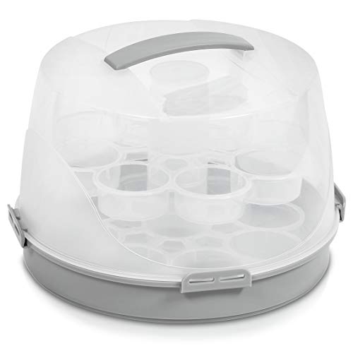 Simpli-Magic 79322 2-Tier Cake Carrier Holder, Clear