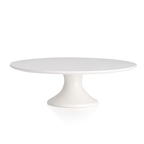 Kanwone 12-Inch Porcelain Round Cake Stand, Cake Plate, Dessert Stand, Cupcake Stand for Parties, Home Decorating Stand, White …
