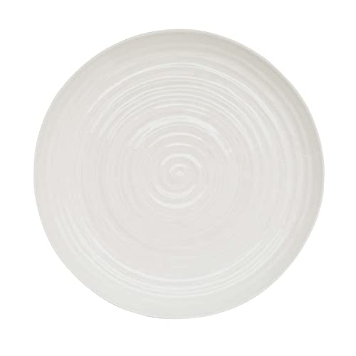Portmeirion Sophie Conran White Large Footed Cake Stand | 12 Inch Round Cupcake Stand | Dessert Display Stand for Weddings and Parties | Made from Fine Porcelain