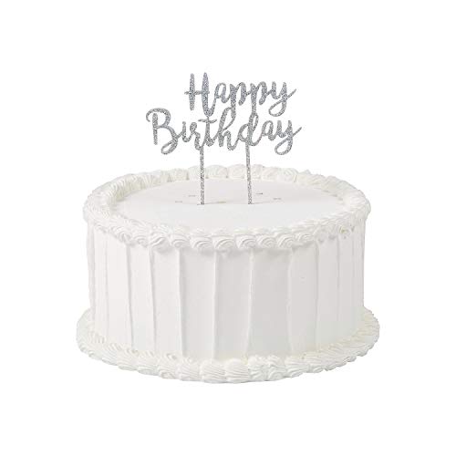 Fun Express - Happy Birthday Cake Topper for Birthday - Party Decor - General Decor - Decorating Kits - Birthday - 1 Piece